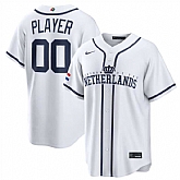Men's Netherlands Baseball Active Player Custom White 2026 World Baseball Classic Home Stadium Stitched Jersey,baseball caps,new era cap wholesale,wholesale hats
