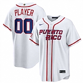 Men's Puerto Rico Baseball Active Player Custom White 2026 World Baseball Classic Home Stadium Stitched Jersey,baseball caps,new era cap wholesale,wholesale hats
