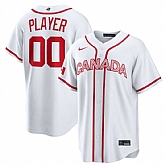 Men's Canada Baseball Active Player Custom White 2026 World Baseball Classic Home Stadium Stitched Jersey,baseball caps,new era cap wholesale,wholesale hats