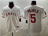 Men's Los Angeles Angels #5 Albert Pujols White Stitched Jersey,baseball caps,new era cap wholesale,wholesale hats
