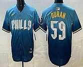 Men's Philadelphia Phillies #59 Jhoan Duran Blue 2024 City Cool Base Jersey,baseball caps,new era cap wholesale,wholesale hats