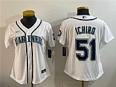 Youth Seattle Mariners #51 Ichiro Suzuki White Cool Base Stitched Jersey,baseball caps,new era cap wholesale,wholesale hats