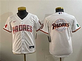 Youth San Diego Padres Team Big Logo White Mexico Cool Base Stitched Jersey,baseball caps,new era cap wholesale,wholesale hats