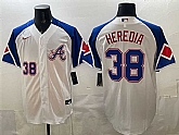 Men's Atlanta Braves #38 Guillermo Heredia White 2023 City Connect Cool Base Stitched Jersey,baseball caps,new era cap wholesale,wholesale hats