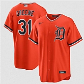 Men's Detroit Tigers #31 Riley Greene Orange Alternate Stitched Jersey Dzhi,baseball caps,new era cap wholesale,wholesale hats