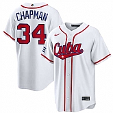 Men's Cuba Baseball #34 Emmanuel Chapman White 2026 World Baseball Classic Home Stadium Stitched Jersey,baseball caps,new era cap wholesale,wholesale hats