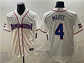 Men's Dominican Republic Baseball #4 Ketel Marte White 2026 World Baseball Classic Home Stadium Stitched Jersey,baseball caps,new era cap wholesale,wholesale hats