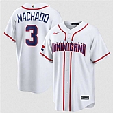 Men's Dominican Republic Baseball #3 Manny Machado White 2026 World Baseball Classic Home Stadium Stitched Jersey,baseball caps,new era cap wholesale,wholesale hats
