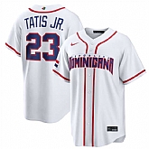 Men's Dominican Republic Baseball #23 Fernando Tatis Jr. White 2026 World Baseball Classic Home Stadium Stitched Jersey,baseball caps,new era cap wholesale,wholesale hats