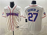 Men's Dominican Republic Baseball #27 Vladimir Guerrero Jr. White 2026 World Baseball Classic Home Stadium Stitched Jersey,baseball caps,new era cap wholesale,wholesale hats