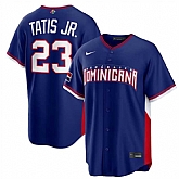 Men's Dominican Republic Baseball #23 Fernando Tatis Jr. Navy 2026 World Baseball Classic Road Stadium Stitched Jersey,baseball caps,new era cap wholesale,wholesale hats