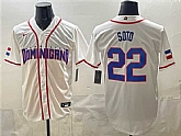 Men's Dominican Republic Baseball #22 Juan Soto White 2026 World Baseball Classic Home Stadium Stitched Jersey,baseball caps,new era cap wholesale,wholesale hats