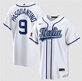 Men's Italy Baseball #9 Vinnie Pasquantino 2026 World Baseball Classic Home Stadium Stitched Jersey,baseball caps,new era cap wholesale,wholesale hats