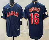 Men's Japan #16 Shohei Ohtani Navy 2026 World Baseball Classic Cool Base Jersey,baseball caps,new era cap wholesale,wholesale hats