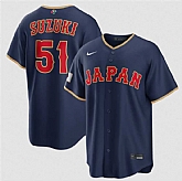 Men's Japan Baseball #51 Seiya Suzuki Navy 2026 World Baseball Classic Road Stadium Stitched Jersey,baseball caps,new era cap wholesale,wholesale hats