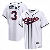 Men's Korea Baseball #3 Hyeseong Kim White 2026 World Baseball Classic Home Stadium Stitched Jersey,baseball caps,new era cap wholesale,wholesale hats