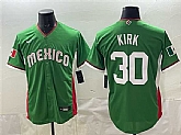 Men's Mexico Baseball #30 Alejandro Kirk Green 2026 World Baseball Classic Home Stadium Stitched Jersey,baseball caps,new era cap wholesale,wholesale hats