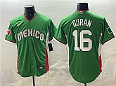 Men's Mexico Baseball #16 Jarren Duran Green 2026 World Baseball Classic Home Stadium Stitched Jersey,baseball caps,new era cap wholesale,wholesale hats