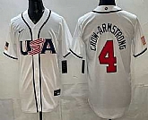 Men's USA #4 Pete Crow-Armstrong White 2026 World Baseball Classic Cool Base Jersey,baseball caps,new era cap wholesale,wholesale hats