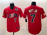 Men's USA Baseball #7 Bobby Witt Jr. Red 2026 World Baseball Classic United States 250th Anniversary Patch Stadium Stitched Jersey,baseball caps,new era cap wholesale,wholesale hats