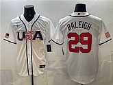 Men's USA Baseball #29 Cal Raleigh White 2026 World Baseball Classic Home Stadium Stitched Jersey,baseball caps,new era cap wholesale,wholesale hats