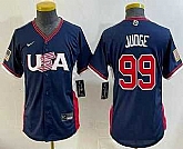 Youth USA #99 Aaron Judge Navy 2026 World Baseball Classic Cool Base Jersey,baseball caps,new era cap wholesale,wholesale hats