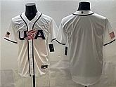 Men's USA Baseball Blank White 2026 World Baseball Classic Home Stadium Stitched Jersey,baseball caps,new era cap wholesale,wholesale hats