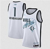 Men's 2026 All-Star #1 Victor Wembanyama White Stitched Basketball Printing Jersey,baseball caps,new era cap wholesale,wholesale hats