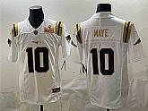 Men's New England Patriots #10 Drake Maye White Gold 2025 F.U.S.E. Super Bowl LX Patch Vapor Limited Stitched Jersey,baseball caps,new era cap wholesale,wholesale hats