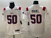 Men's New England Patriots #50 Mike Vrabel White With Super Bowl LX Patch Vapor Limited Stitched Jersey,baseball caps,new era cap wholesale,wholesale hats
