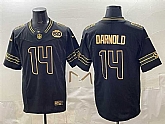 Men's Seattle Seahawks #14 Sam Darnold Black Gold 2025 F.U.S.E. 50th Season Patch Vapor Limited Stitched Jersey,baseball caps,new era cap wholesale,wholesale hats