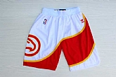 Atlanta Hawks White Hardwood Classics Shorts (Run Small),baseball caps,new era cap wholesale,wholesale hats