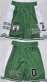 Boston Celtics #0 Jayson Tatum Green White Shorts (Run Small),baseball caps,new era cap wholesale,wholesale hats