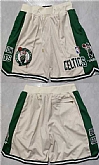 Boston Celtics White Green Shorts (Run Small),baseball caps,new era cap wholesale,wholesale hats