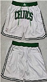 Boston Celtics White Shorts (Run Small),baseball caps,new era cap wholesale,wholesale hats