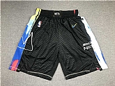 Brooklyn Nets Teams Black City Edition Swingman Shorts (Run Small),baseball caps,new era cap wholesale,wholesale hats