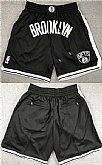 Brooklyn Nets Black Shorts (Run Small),baseball caps,new era cap wholesale,wholesale hats