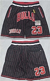 Chicago Bulls #23 Michael Jordan Black Shorts (Run Small),baseball caps,new era cap wholesale,wholesale hats