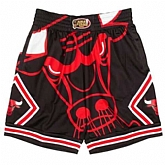 Chicago Bulls Black Big Face NBA Finals 1996 Patch Hardwood Classics Shorts (Run Small),baseball caps,new era cap wholesale,wholesale hats