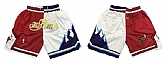 Chicago Bulls And Utah Jazz Red White Split Just Don NBA Finals Shorts (Run Small),baseball caps,new era cap wholesale,wholesale hats