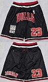Chicago Bulls #23 Michael Jordan Black Stitched NBA Shorts (Run Small),baseball caps,new era cap wholesale,wholesale hats