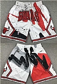 Chicago Bulls White Red Shorts (Run Small),baseball caps,new era cap wholesale,wholesale hats