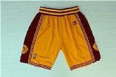 Cleveland Cavaliers Yellow Hardwood Classics Shorts (Run Small),baseball caps,new era cap wholesale,wholesale hats