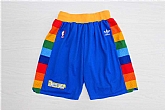 Denver Nuggets Blue Hardwood Classics Shorts (Run Small),baseball caps,new era cap wholesale,wholesale hats