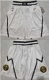 Denver Nuggets White Shorts (Run Small),baseball caps,new era cap wholesale,wholesale hats