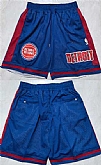 Detroit Pistons Blue Shorts (Run Small),baseball caps,new era cap wholesale,wholesale hats