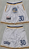 Golden State Warriors #30 Stephen Curry White Shorts (Run Small),baseball caps,new era cap wholesale,wholesale hats