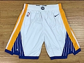 Golden State Warriors White Nike Swingman Shorts (Run Small),baseball caps,new era cap wholesale,wholesale hats