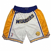 Golden State Warriors White 1995 96 White Just Don Throwback Shorts (Run Small),baseball caps,new era cap wholesale,wholesale hats