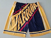 Golden State Warriors Yellow Black Big Face With Pocket Swingman Shorts (Run Small),baseball caps,new era cap wholesale,wholesale hats